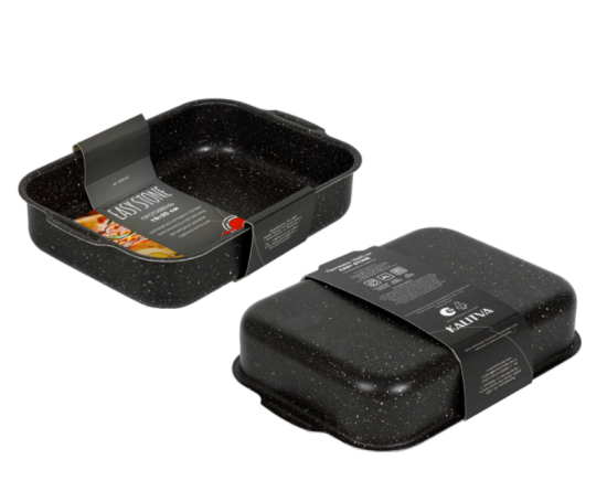 Противень 190х250 мм, 2 цельн. руч., б/кр, а/п. Easy Stone. Алюминий марки А5 6325152