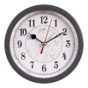 В4-009 Gr Будильник кварц d=15см корпус серый "Узор" "Рубин"