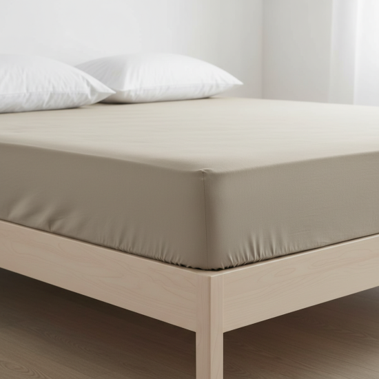 Простыня на резинке перкаль Актив 200х160х25 "Wenge" рис. 86054-11 Chateau Gray