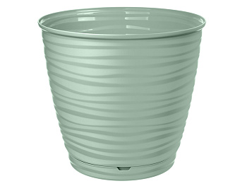 Горшок для цветов Saffron 1,5л с поддоном (светло-зеленый) 221610117/03