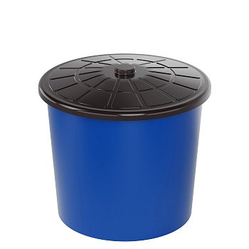 Бак универсальный 75л (с крышкой)(синий)  М3466 