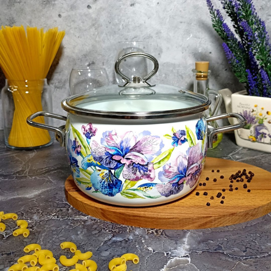 Кастрюля 3,0л сф. IRIS белосн 1SC185S