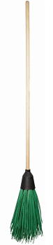 Метла синтетическая с черенком 5 колец