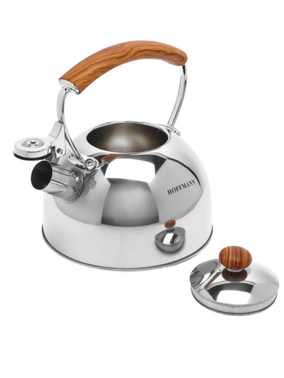 Чайник для плиты 2,5л со свистком, коричневая ручка НМ 55208