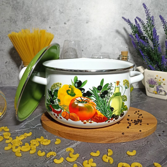 Кастрюля конич. 5,5 л. белосн. Европейская кухня 1с47я