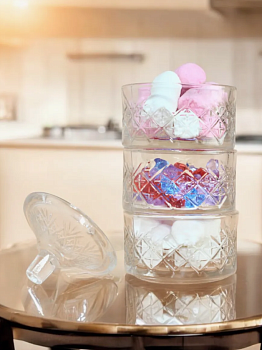 Ваза 3-х ярусная для меда/икры h-15см, d-7см AMELIA FH-9