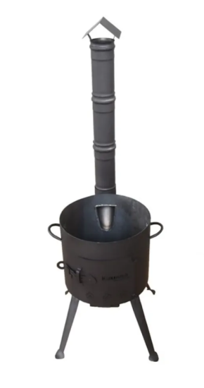 Печь для казана 12л с трубой (406мм) пкзт012