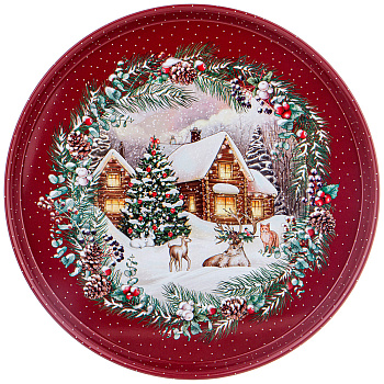 ПОДНОС СЕРВИРОВОЧНЫЙ AGNESS "НОВЫЙ ГОД" 33*2,1 СМ 898-132