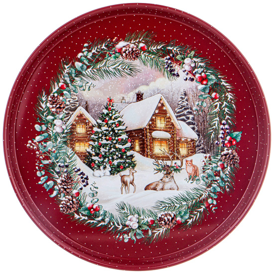 ПОДНОС СЕРВИРОВОЧНЫЙ AGNESS "НОВЫЙ ГОД" 33*2,1 СМ 898-132