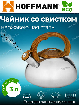 Чайник для плиты 3,0л со свистком НМ 55151