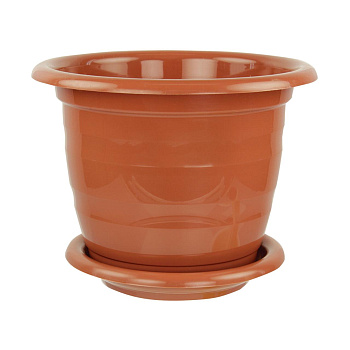 Горшок цв."Виола" 1,0л. с под. М1331 корич.
