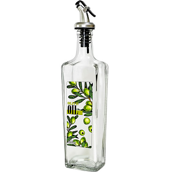 Бутылка с пл. дозатором для масла/соусов, 500 мл, стекло  626-2064