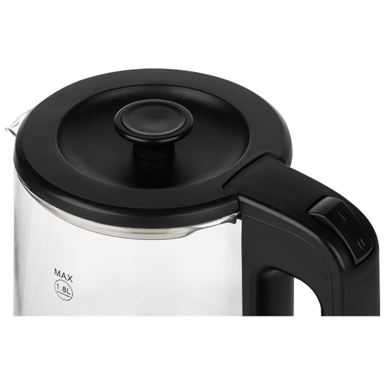 Чайник Homestar HS-1008 (1,8л), стекло, черный 107010