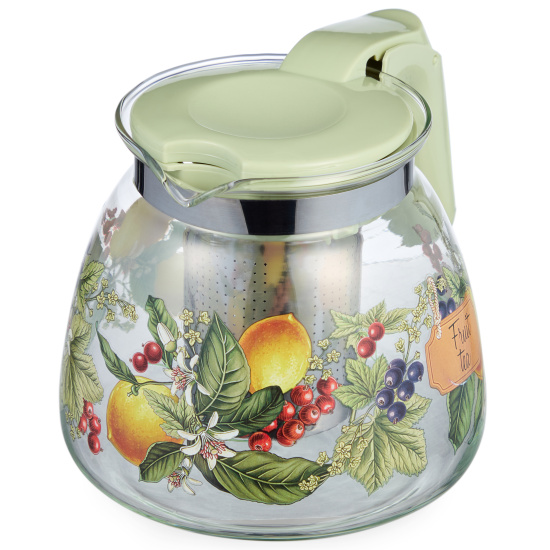 ЗАВАРОЧНЫЙ ЧАЙНИК AGNESS С ФИЛЬТРОМ "ФРУКТЫ"  900 МЛ. (885-114)
