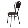 Стул №5 (метал.) к\з стег. Венге н.черный
