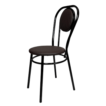 Стул №5 (метал.) к\з стег. Венге н.черный