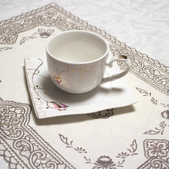 Салфетка Ажурная Arabesque прям. 40х84см темн. беж. (рулон 25шт) 1760