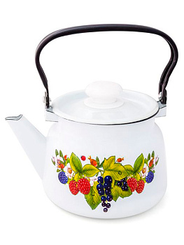 Чайник для плиты 2,3 л декор белый с петлей С2714 Чайник для плиты 2,3 л декор белый с петлей С2714