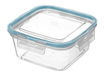Контейнер для продуктов герметичный квадратный 0,8л с защелками (бесцветный) 221103318/02 