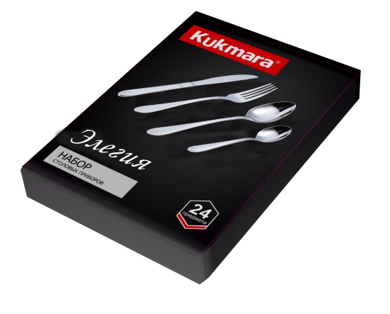 Набор столовых приборов 24 предмета "Элегия" (М02) в сувенирной коробке НСП-24020