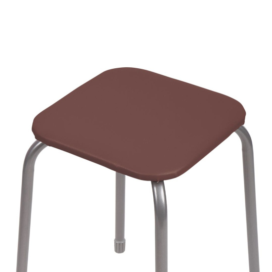 Табурет "Эконом" на 4-х опорах (квадр. сиденье ДСП) ТЭ3  коричневый