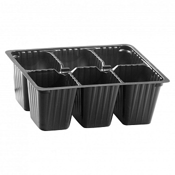 Кассета для рассады мини 6 ячеек 18*13,5*6см Кассета для рассады мини 6 ячеек 18*13,5*6см