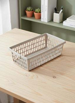 Корзина для хранения "Велетта" 25х14х7см коричнево-серая С712КСЕР