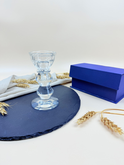 Подсвечник 13 см  стеклянный OLS-6797-23