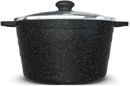 Кастрюля со стекл. крышкой 3л «Neva Granite» NG6630