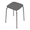 Табурет "Эконом" на 4-х опорах (квадр. сиденье ДСП) ТЭ3  серый