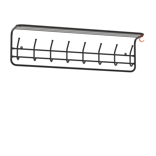 Вешалка с полкой 100см (цвет-Черный)