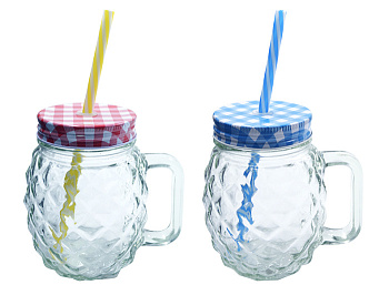 Кружка для смузи "Ананас" 520 мл, 56534 микс стекло, металл, пластик
