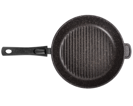 Сковорода гриль 280/70мм со съемной ручкой без крышки сг2812аг
