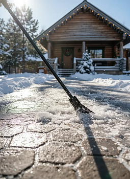 Ледоруб-топор сварной 125*1350мм с металлической трубой и пластиковой ручкой Б-2