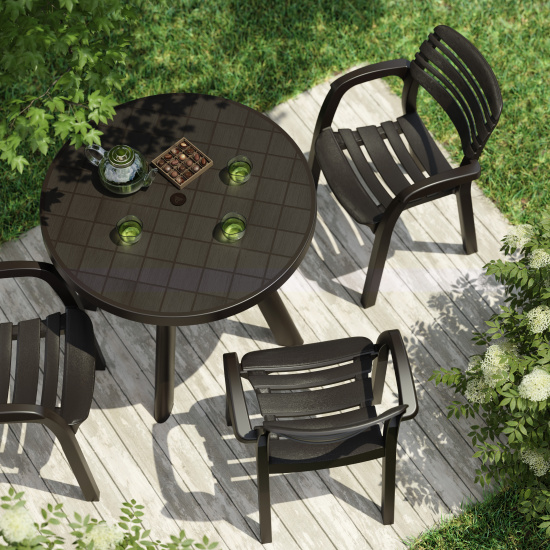 Стол круглый "Атлант" 900 мм (мокко) М8942