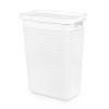 Корзина д/белья "Элемент" 30л узкая (белый) М9083