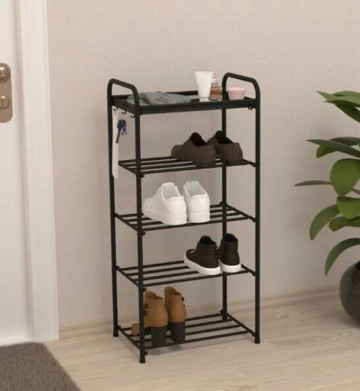 Подставка для обуви "Альфа 15" (Черный)(5-ти полочная,40см)