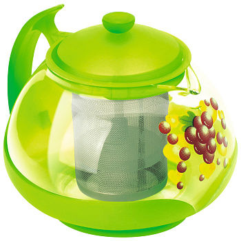 Чайник заварочный Decotto-G-750 с пластиковой ручкой, фильтр из нерж.стали 750мл  910114