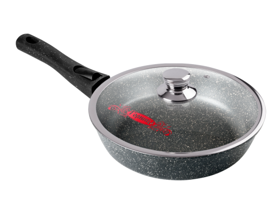 Сковорода 260/70мм со съемной ручкой с крышкой с2654аг