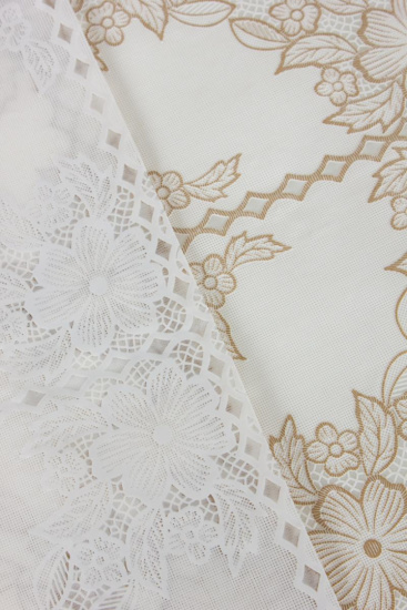 Клеенка Lace Print 137 см, LS005K, сепия