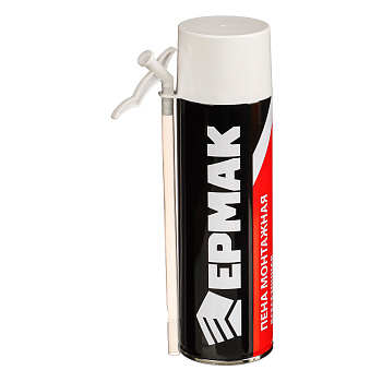 ЕРМАК Пена монтажная 650мл всесезонная 330гр, трубка, выход пены до 15л 669-172 ЕРМАК Пена монтажная 650мл всесезонная 330гр, трубка, выход пены до 15л 669-172