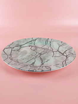 Тарелка десертная Lavenir "Серый мрамор" 18 см, 7" тгк7-5573 гладкий край фарфор 104178