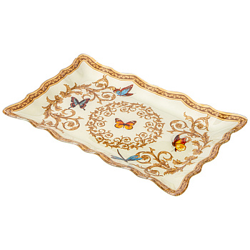 БЛЮДО ДЛЯ СЕРВИРОВКИ   КОЛЛЕКЦИЯ "MONOGRAM"25*16*2,5 СМ МАЛ.УП.= 6 ШТ. (МИН. ПАРТИЯ) (198-313)
