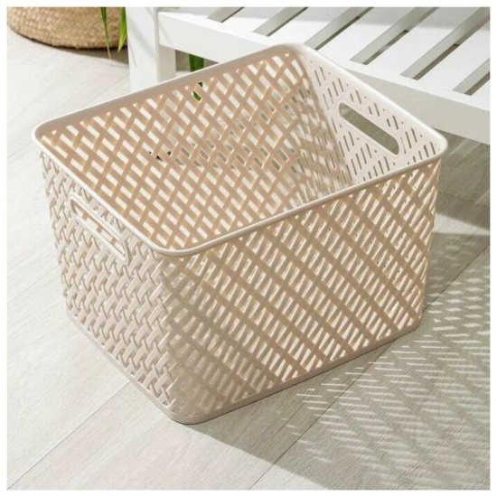 Корзина "Плетенка" 350х290х175мм (бежевый) М3502