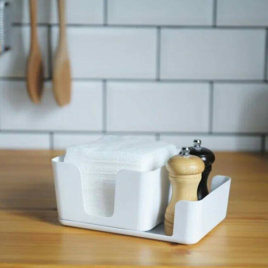 Салфетница с отделением для специй "Смарт" белая С944БЕЛ