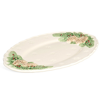 БЛЮДО СЕРВИРОВОЧНОЕ "GREEN PINE" 31*20*2,5 СМ (145-215)