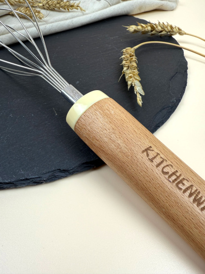 Венчик с деревянной ручкой Kitchenware OLS-414-2