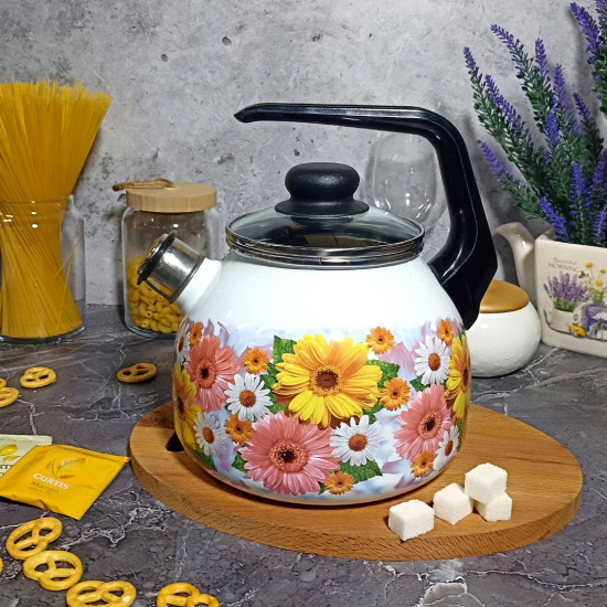 Чайник для плиты 3,0л 1RC12 Fernanda белосн. со св. Fernanda  Чайник для плиты 3,0л 1RC12 Fernanda белосн. со св. Fernanda