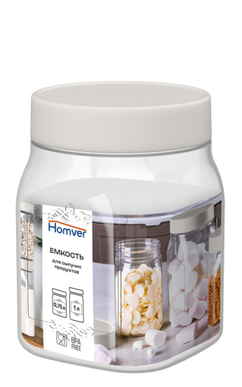 Емкость для сыпучих продуктов "Lentils" 0,75л (светло-бежевый) 223136425/02