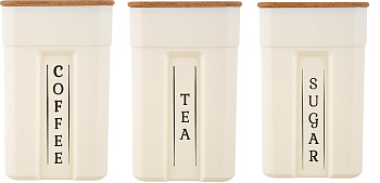 Набор банок для  сыпучих продуктов Sugar&Spice Rosemary с деревянной крышкой 0,75л х 3шт SE106712996